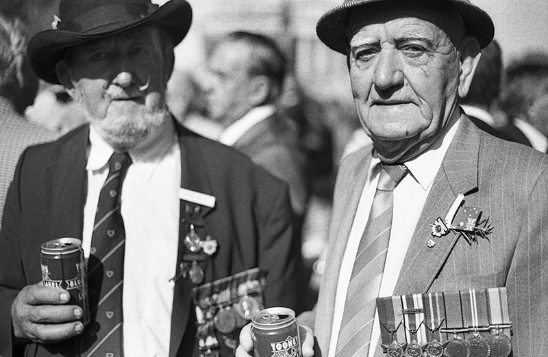 Faces of ANZAC ANZAC veterans Melbourne 1987 Richard Moore